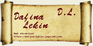 Dafina Lekin vizit kartica